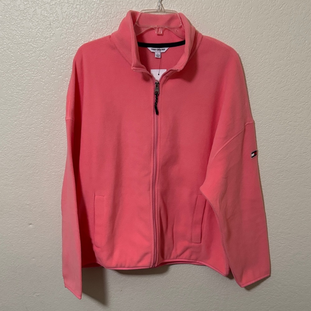 Tommy Hilfiger Sport Women's Coral Utility Zip Up Sweater